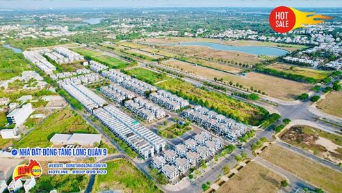 Khuôn viên dự án khu đô thị Đông Tăng Long Quận 9