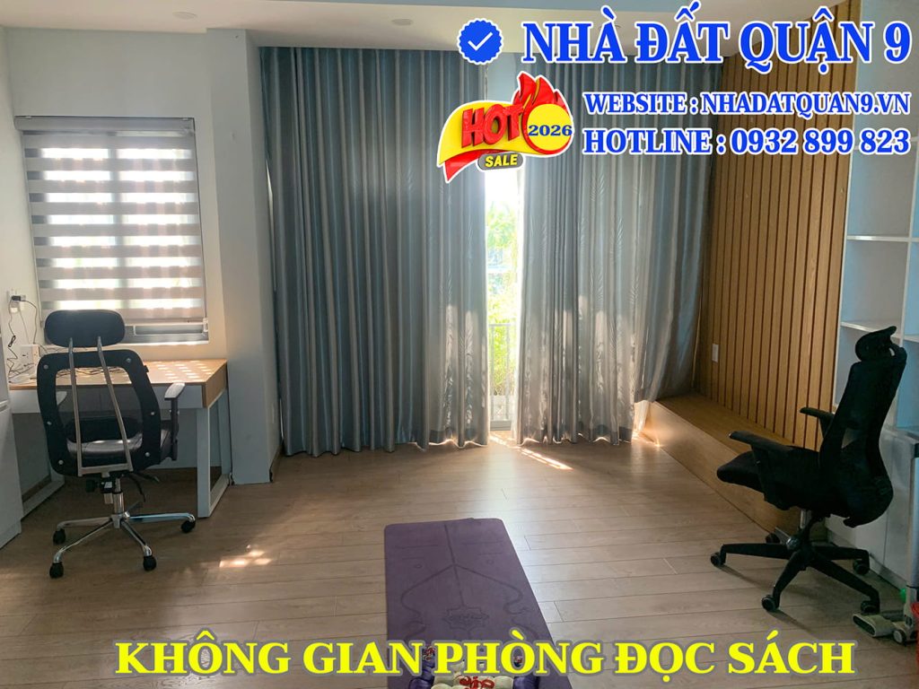 Không gian phòng đọc sách nhà phố Ba Son 101 Đường N12