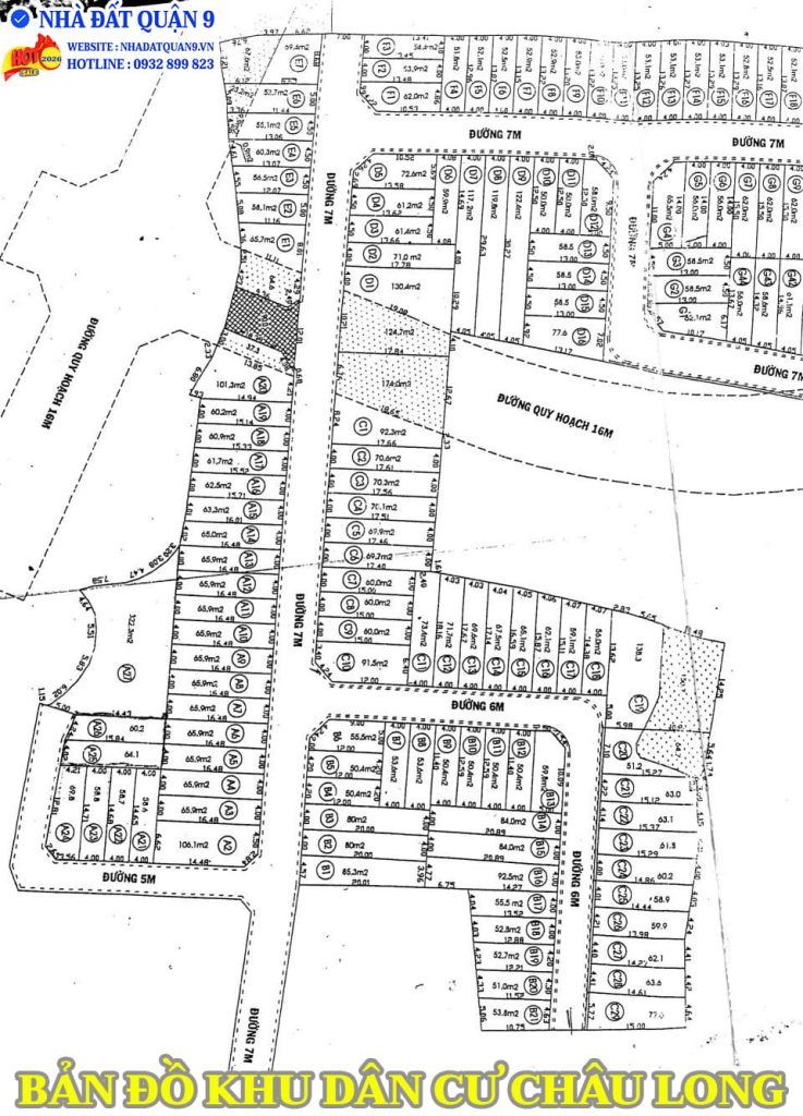 Bản đồ khu dân cư Châu Long Long Phước