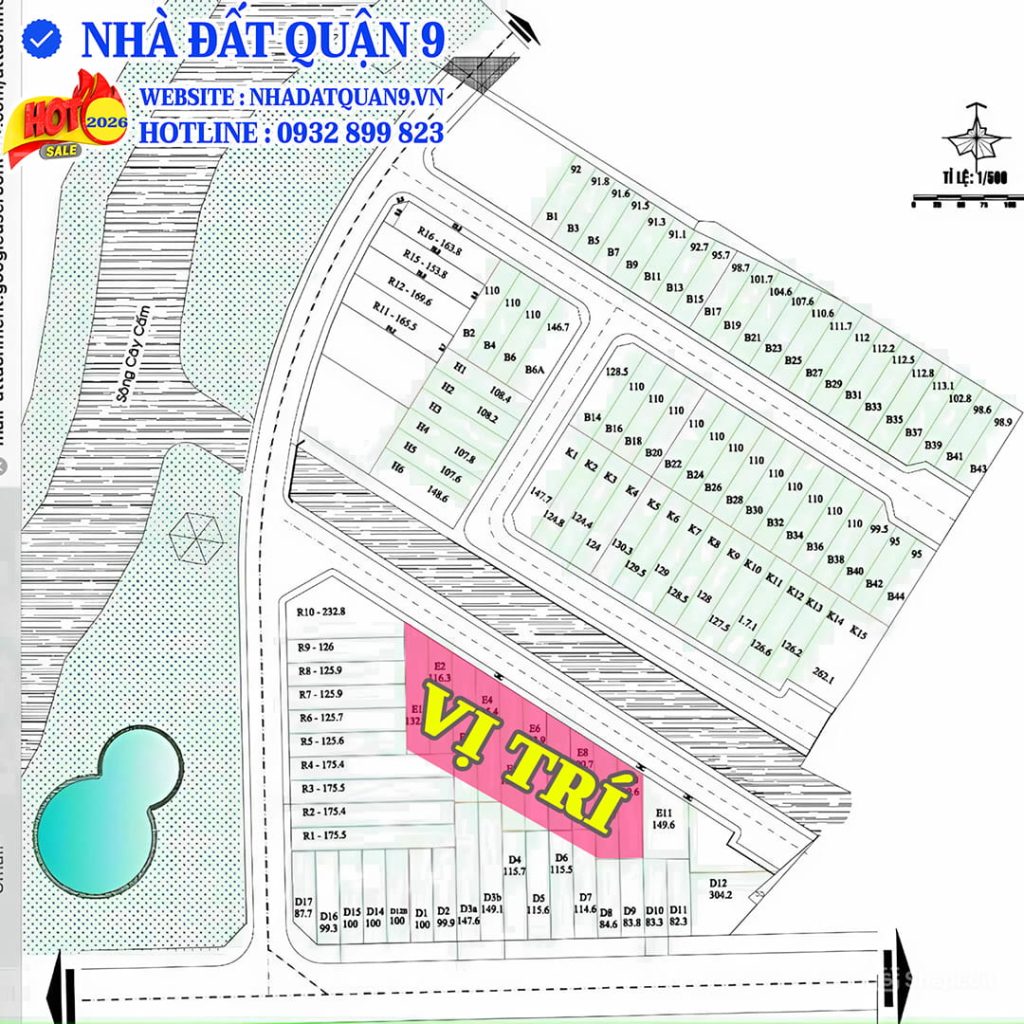 Vị trí đất nền sổ đỏ khu dân cư Tăng Long River View